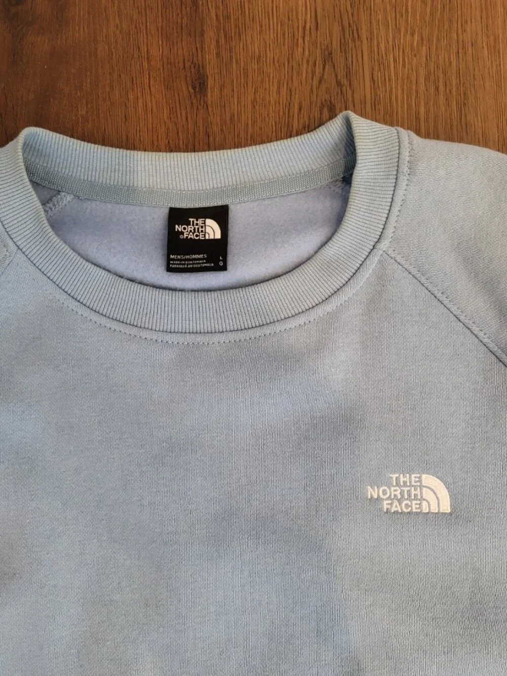 The North Face Men’s Large Light Blue Crewneck Sweatshirt Fleece Pullover